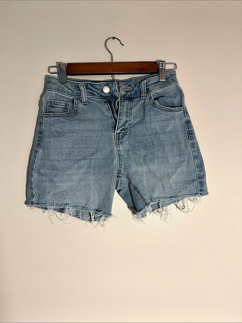 OAT New York Cloud Luxe Denim Shorts Women's Denim Jean Shorts in Blue